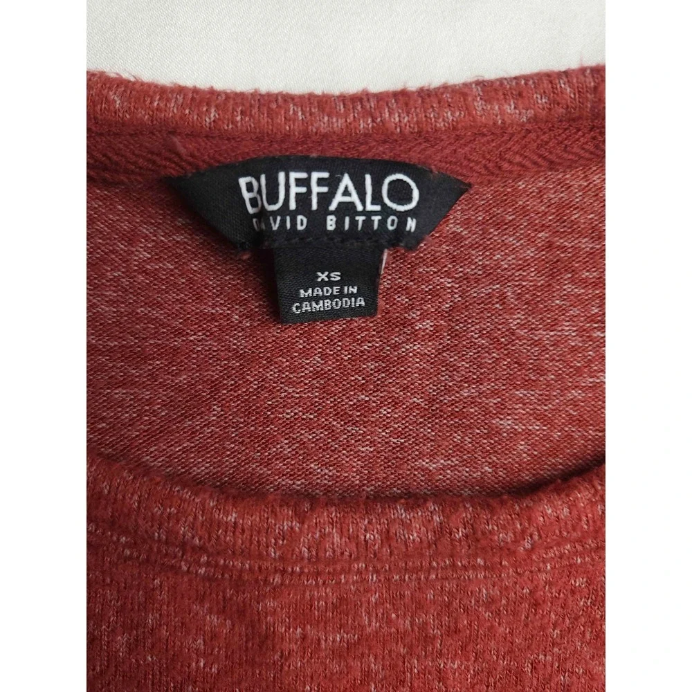 Buffalo David Bitton Sweater Womens XS Red Minimalist Hipster Preppy Boho Chic